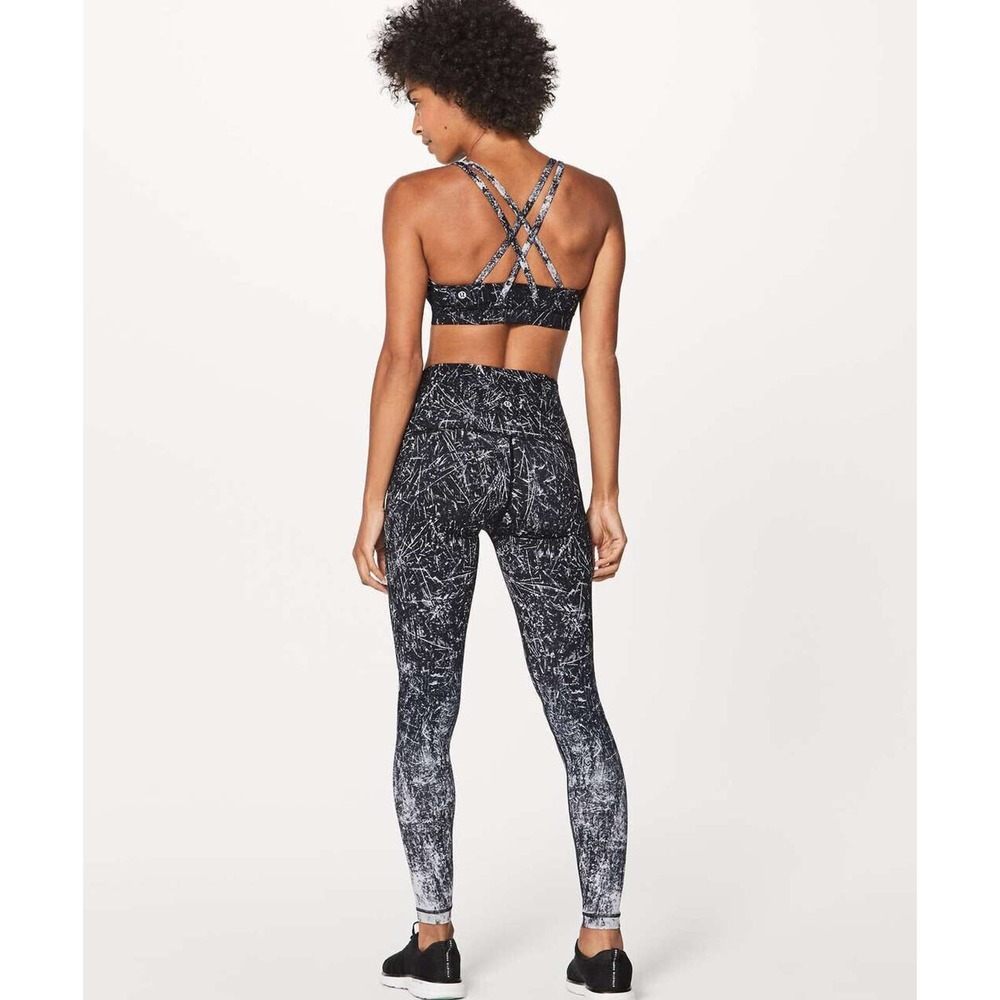 Lululemon Wunder Under Hi-Rise Tight 28" Alouette Alpine White Black Pant Size 4 - Picture 7 of 14